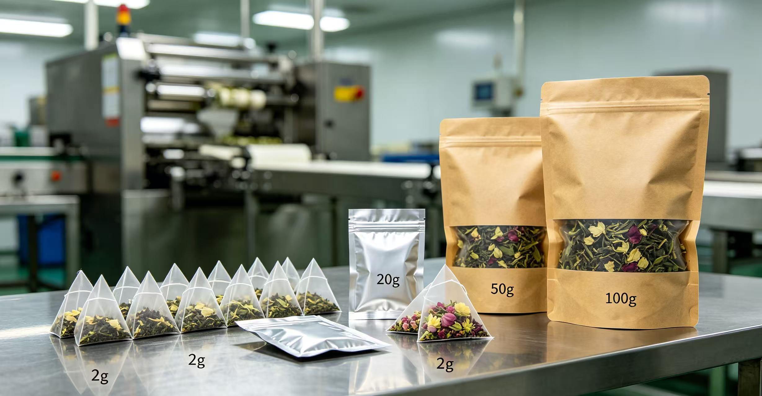 Pelarasan Berat Fleksibel Menjadikan Mesin Penimbang Teh 2g‑100g Berkualiti Sesuai dengan Pembuatan Teh Campuran